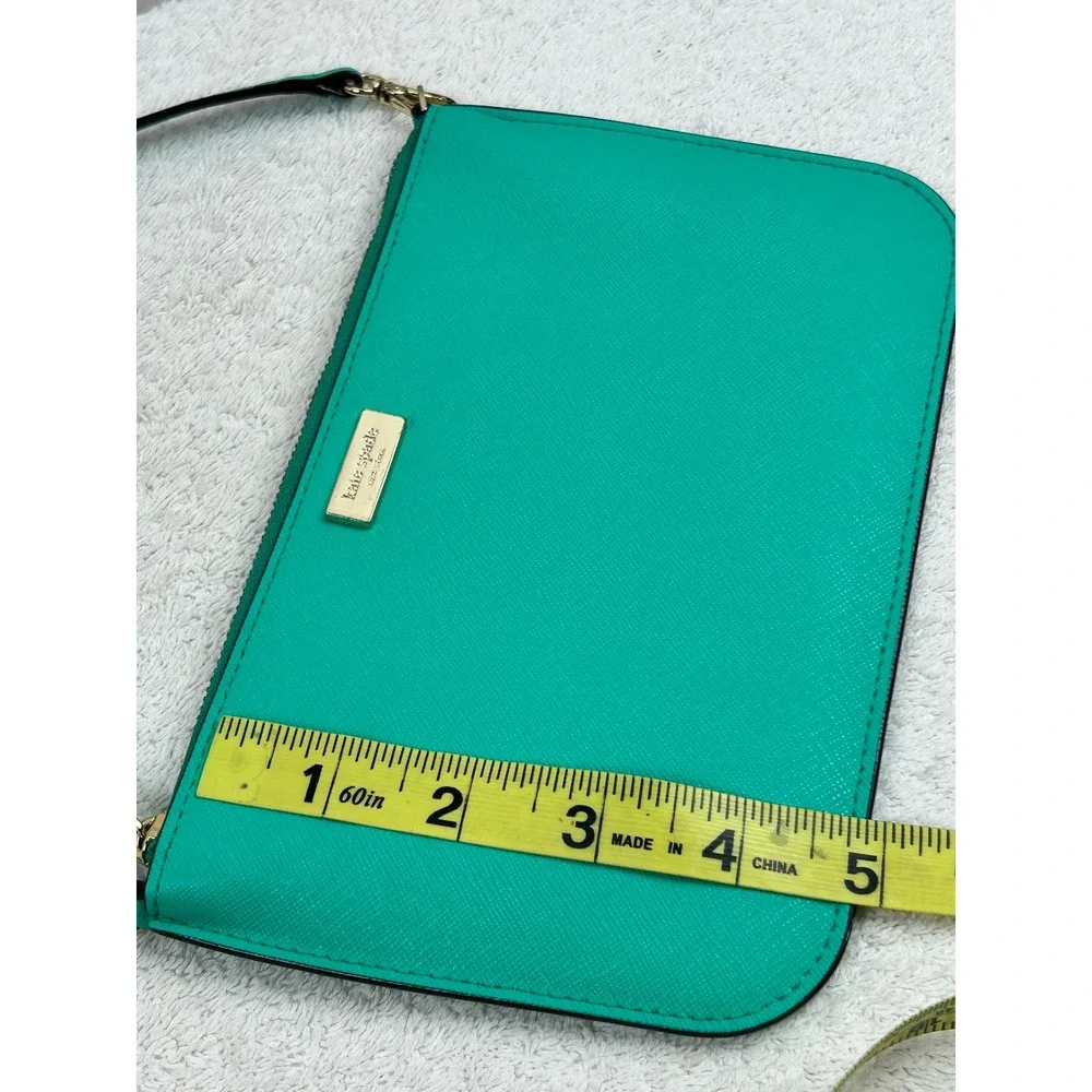 kate spade Turquoise Saffiano Leather Wristlet Shoulder Bag
